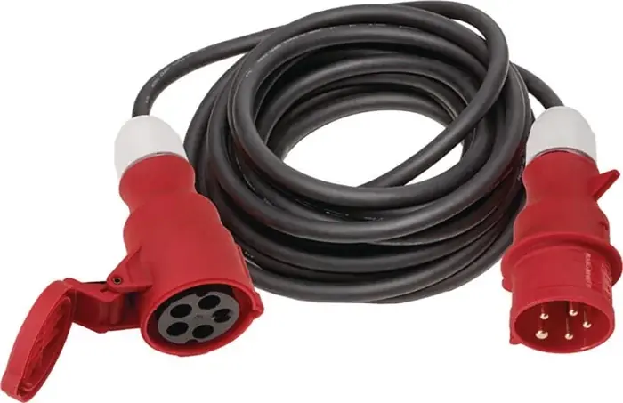 Schnäppchen CEE-Verlängerung 16 A 400 V 10m H07RN-F 5x2,5mm² schwarz IP44