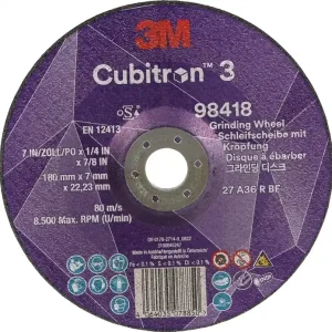Schruppscheibe Cubitron™ 3 D180xS7mmKörnung 36+ gekr.3M™ Cubitron™ 4 VE: 10 Stück Meistverkauft