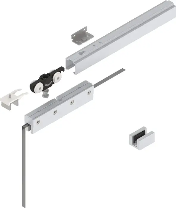 Schiebetürsystem 73 80kg 1300mm EV1 elox.GLT 8/10mm Kompletts. Billig