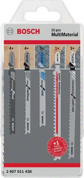 Preisknaller Stichsägeblatt-Set JSB Multi-Material 15-tlg.Multi-Material BOSCH