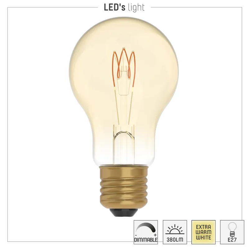Led Filament Leuchtmittel - Klassisch A60 E27 2,5W 136lm 1800K Gold 330° - dimmbar Letzte Chance