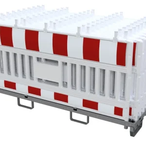 Schrankenzaun Set Ultra - 20 Elemente RA1/A im Gestell L (mit Lampenadaptern) Schnäppchen