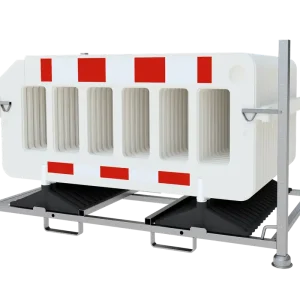 Absperrgitter Set - 20 Stck. auf Lager- und Transporttraverse Begrenztes Angebot