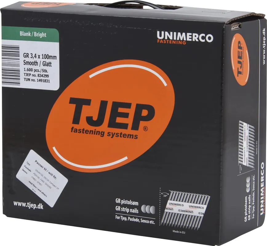 Sofort Bestellen TJEP GR34/100 Glatt blank D-Kopf Maxi-Box 1.600 Stk.