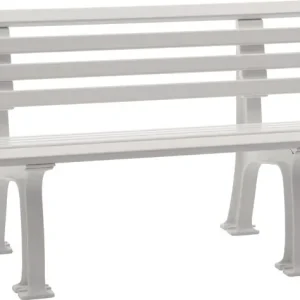 Parkbank Ibiza L1200xB540xH740mm 2-Sitzer Ku.weiß BLOME Versand Am Gleichen Tag