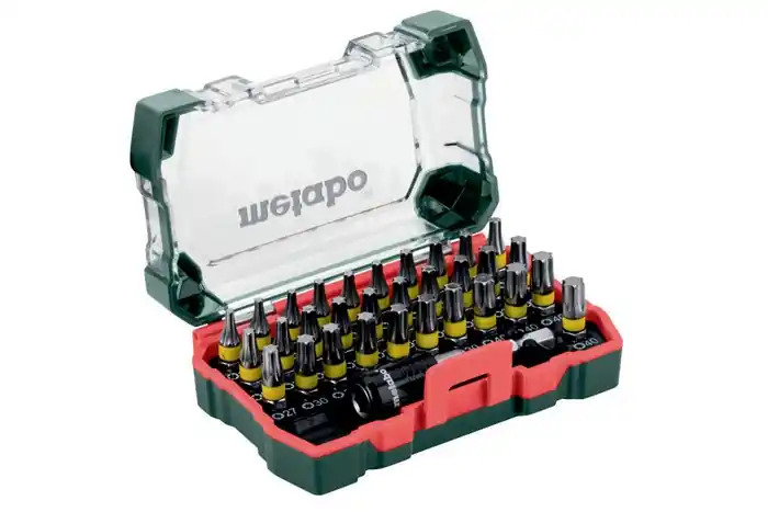 Geprüft Bitsatz Torx 32tlg. Bit-L.25mm m.Bithalter65mm S2-Stahl Farbcodierung Metabo