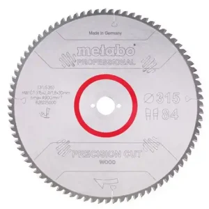 Kreissägeblatt precision cut wood professional D315xB2,4xBohrung30mm 84Z. WZ Direktkauf