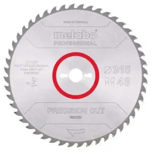 Kreissägeblatt precision cut wood professional D315xB2,8xg30mm 48Z. WZ 15Gr. Versand Am Gleichen Tag