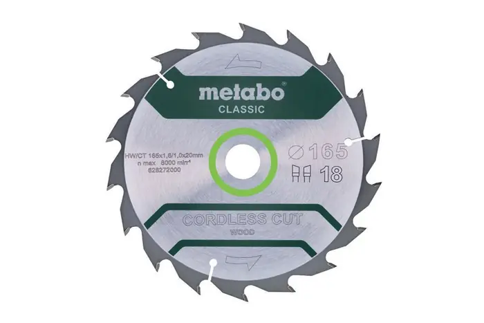 Kreissägeblatt cordless cut wood classic AD 165mm Z.18 Bohr.20mm Schnitt-B.1,6mm Preisknaller