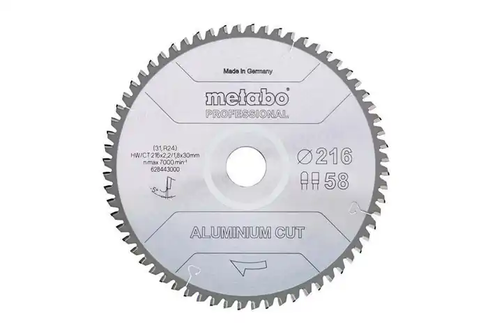 Kreissägeblatt aluminium cut professional D216x2,2/1,8xB30mm Z.58 FZ/TZ 5Gr. neg Geprüft