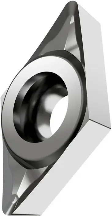 Drehwendeschneidplatte ISO DCGT 070204F-AL:T0315 D.2,8mm PVD beschichtet Silber VE: 10 Stück Nur Heute