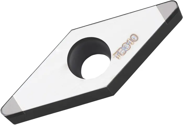 Zertifiziert Drehwendeschneidplatte ISO VBGW 160408S01020B:TB310 D.4,5mm Farbe Silber-Schwarz VE: 2 Stück
