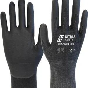Aktuell Schnittschutzhandschuhe ESD 3D CUT C Gr.9 anthrazit/schwarz EN 388 PSA II VE: 10 Paare