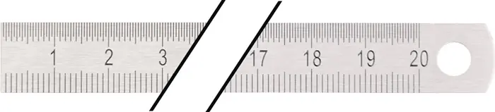 Stahlmaßstab L.300mm rostfr.STA biegsam Teilung B=mm/1/2mm TECWERK Top-Seller