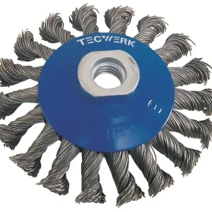 Kegelbürste D.100mm Drahtstärke 0,5mm STA 13mm 12500min-¹ TECWERK Neue Kollektion