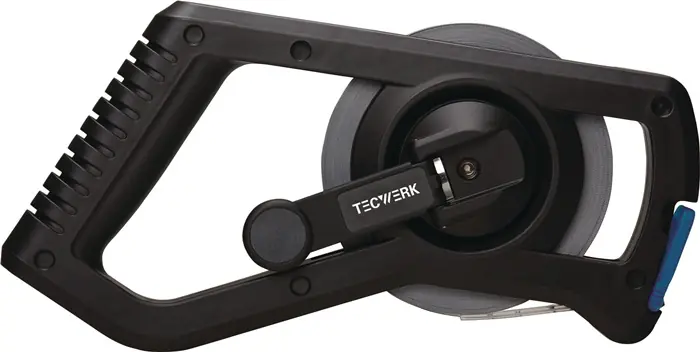 Neu Rahmenbandmaß 50m 13mm Acm EG II Ku.weiß rostfr.TECWERK