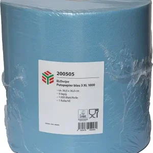 Bestpreis Putztuch ELOwipe XL L.ca.360 mxB.ca.360mm blau 3-lagig 1 Rl.à 1000 Bl.ELOS
