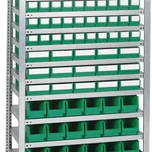 Steckregal H2000xB1000xT400mm Grundregal 14 Böden 60x3,15x4 blau 24xMK4 blau TW Bestseller