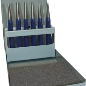 Durchtreibersatz 6tlg.1-2-3-4-5+Körner-D.4mm Metallkass.TECWERK Abverkauf