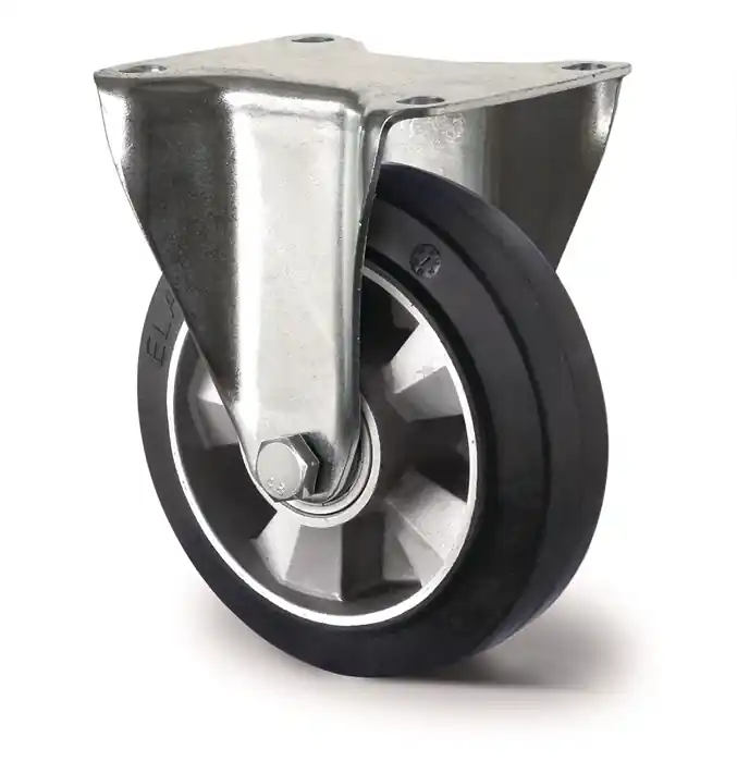 Schwerlastbockrolle D.125mm Trgf.300kg Elastikgummi Bau-H.164mm TECWERK Knallerangebot