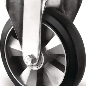 Schwerlastbockrolle D.200mm Trgf.500kg Elastikgummi Bau-H.245mm TECWERK Sale