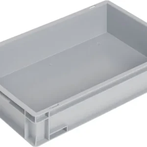 Transportbehälter L600xB400xH120mm grau PP Muschelgr.Seitenwände geschl.TECWERK Expressversand
