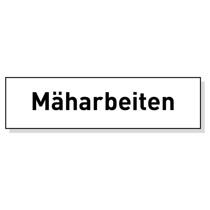 Trio-Zusatztext, 900 mm SL, reflektierend, Mäharbeiten Sonderangebot