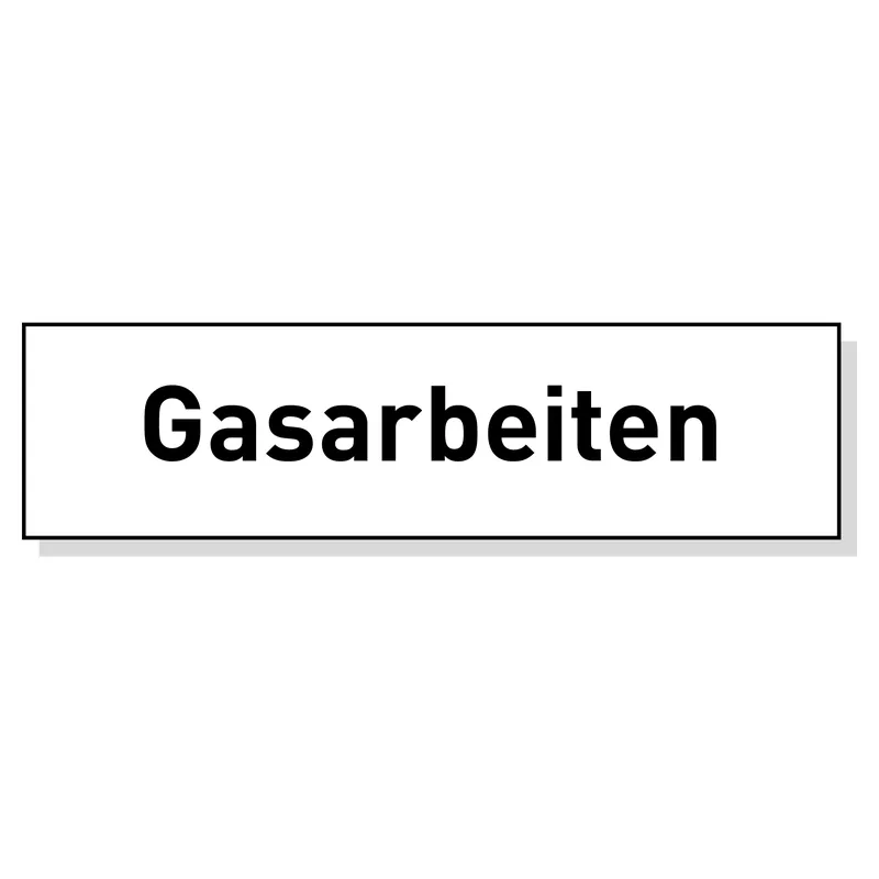 Trio-Zusatztext, 900 mm SL, reflektierend, Gasarbeiten Neu