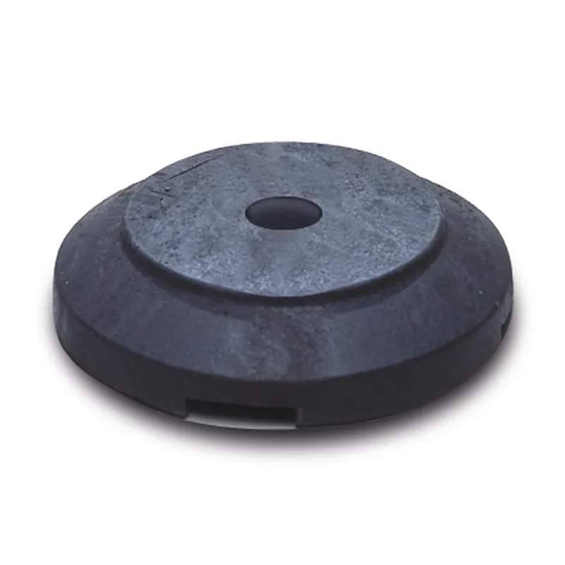 Recyclingfuß mit einer Aussparung von 60 mm für Pfosten, schwarz, Höhe 100 mm, 450 mmØ Highlight