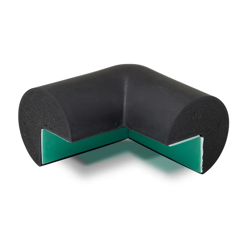MORION Prallschutz, Kreis, Kantenschutz 45/45 mm, Außenecken, zweischenkelig, schwarz, selbstklebend Billig