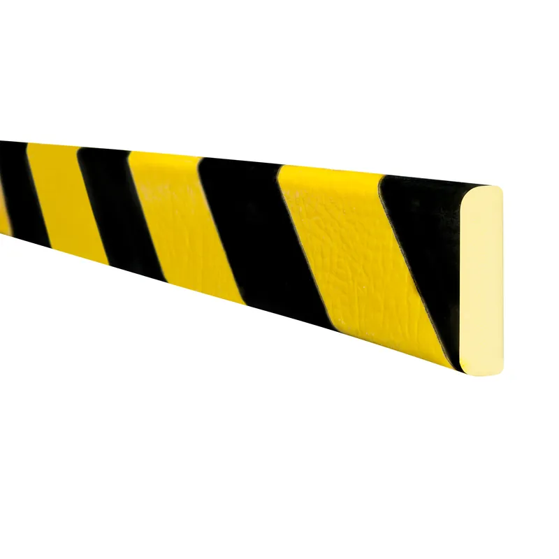 Nur Heute MORION Prallschutz, Rechteck, für Flächen 40x11mm, gelb-schwarz, selbstklebend, Länge 5000mm