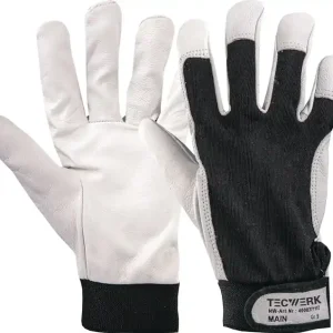 Kracherpreis Handschuhe Main Gr.11 schwarz/naturfarben EN 388 PSA II TECWERK VE: 10 Paare
