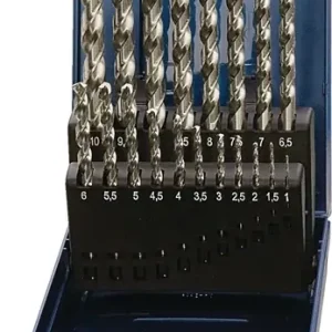 Abverkauf Spiralbohrersatz DIN 338 Typ VA D.1-5,9x0,1mm HSS-Co 50tlg.Ku.-Kass.TECWERK