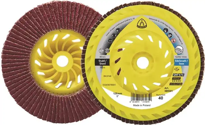 Mega-Angebot Fächerscheibe SMT 975 D.125mm K.40mm gewölbt 6Grad STA keramischer Korund VE: 10 Stück