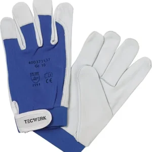 Markenprodukt Handschuhe Donau Gr.10 natur/blau EN 388 PSA II TECWERK VE: 12 Paare