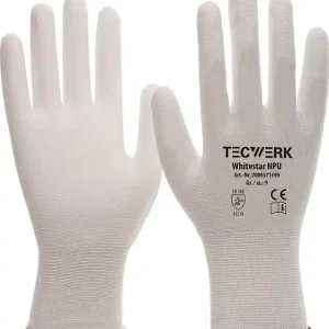 Must-Have Handschuhe Whitestar NPU Gr.10 (XXL) weiß EN 388 PSA II TECWERK VE: 12 Paare