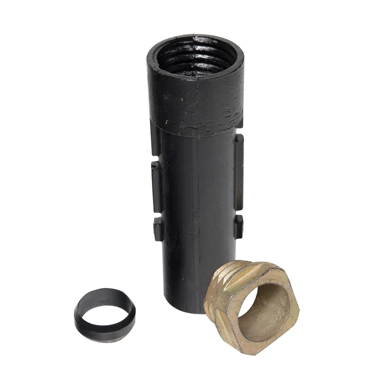 Bodenhülse aus Grauguss, mit Gewinde- und Klemmring, für Rohre D 60 mm, L 300 mm, Innengewinde 60 mm Top-Preis