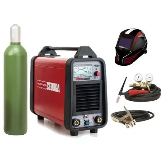Preisknaller ELMAG Profi WIG-DC-Schweißinverter "PFC" - CEBORA WIN TIG DC 220 M - Plug & Play- SET
