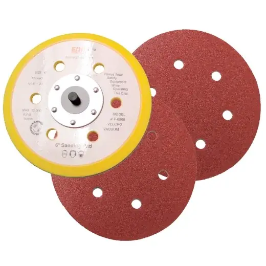 ELMAG Schleifblatt Ø 150 mm, Korn 60 - 6-Loch, kletthaftend, 10 Stk.-Packung Preiswert