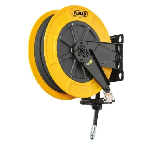 ELMAG INDUSTRIE Schlauchaufroller "4430/32" - für Wasser 100°C, 18 m, 3/8", 200bar "ABS" Nur Heute