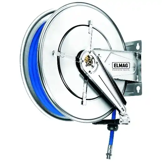 ELMAG INDUSTRIE Schlauchaufroller Edelstahl "533/12" - für Druckluft u. Wasser 70°C, 25 m, 1/2" Expressversand