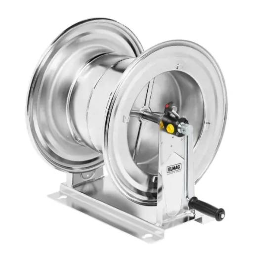 Preiswert ELMAG Manueller Schlauchaufroller Edelstahl Serie 540-Mod. 75440/30, Wasser max. 130°C, bis 200 bar
