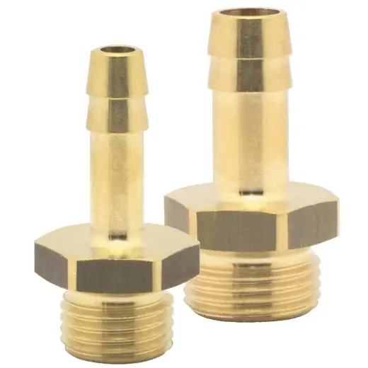 ELMAG Schlauchtülle mit Außengewinde - AG 3/8", 9 mm, Messing 2 Stk. Packung - SB Geprüft