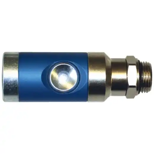 ELMAG Sicherheitskupplung AG 1/4" - mit Druckknopf und Drehgelenk DN 7,4 - 1 Stk. Packung - SB Schneller Versand