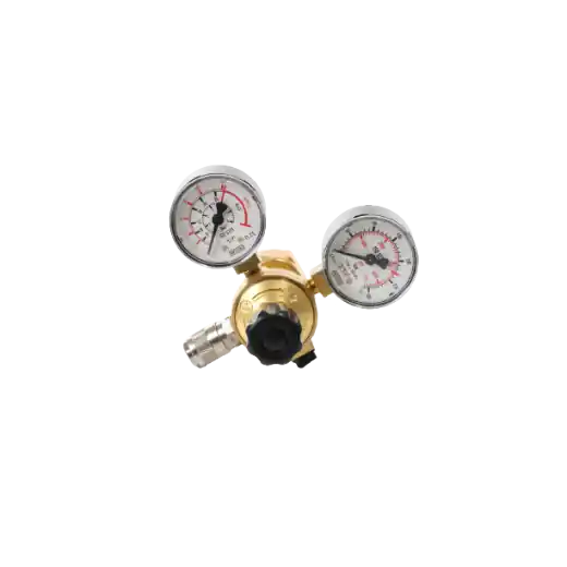 Neue Kollektion ELMAG Druckregler "Argon/Co2/Mischgas", Serie "MINI+QUICK FIT" - mit 2 Manometer Ø 50mm