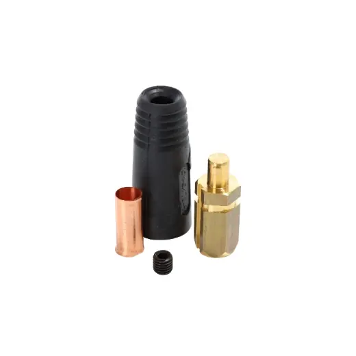 ELMAG SK-Stecker 50/70/95mm² schwarz - Zapfen-Ø 13 mm, Anschluss mit 2 Schrauben, 500 A / 60% ED Expressversand