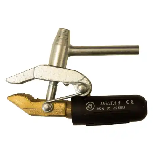 ELMAG Masseklemme DELTA 6 "Mit Schraubverschluß" - (600 A / 35% ED bzw. 500 A / 60% ED) - "Messing" Direkt Vom Hersteller