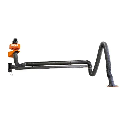 ELMAG Abluftset mit Absaugarm 6m in Schlauchausf. - Ø150mm, filterlos, 2.000 m3/h, 0,75 kW, 3x400V Preiswert