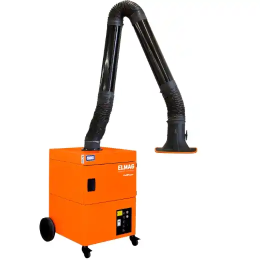 Nur Heute ELMAG Absauganlage, fahrbar, Profi-Master - Arm Ø 150mm/2m, Rohrausf., 1.100 m3/h