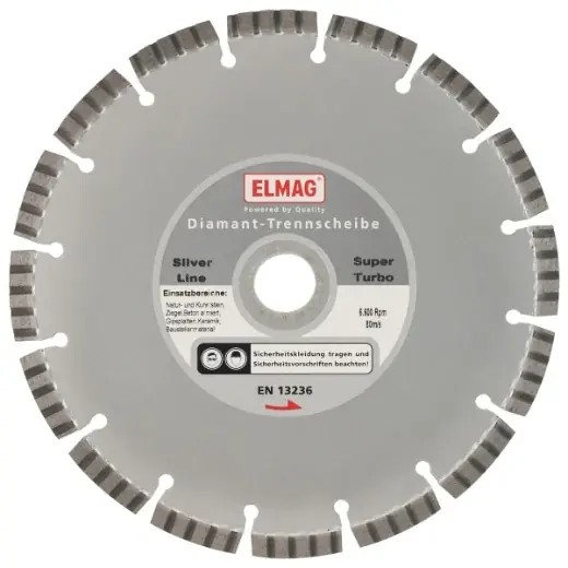 Heißes Angebot ELMAG Diamantscheibe 500 mm - PREMIUM LINE - ASPHALT (Bohrung: 25,4 mm)